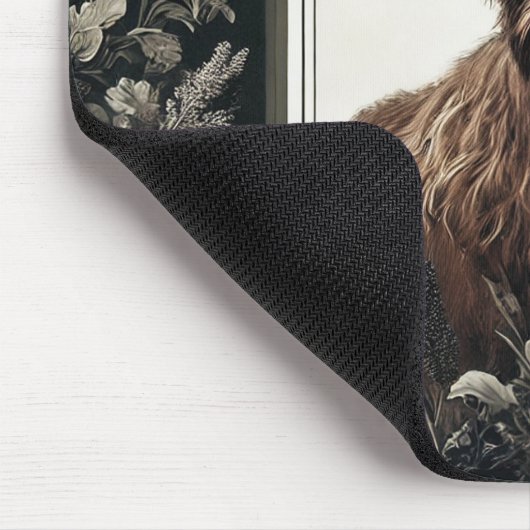 Boho Highland Cow Mousepad (Ecke)