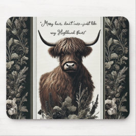 Boho Highland Cow Mousepad