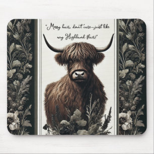 Boho Highland Cow Mousepad