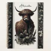 Boho Highland Cow Planer (Vorderseite)