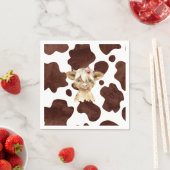 Boho Highland Cow Print Napkins Serviette (Beispiel)