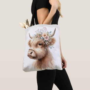 Boho Highland Cow Tasche