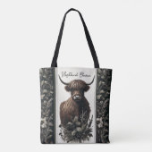 Boho Highland Cow Tasche (Rückseite)