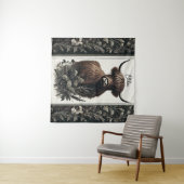 Boho Highland Cow Wandteppich (Beispiel (Horizontal))