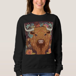 Boho Highland Cows Sweatshirt