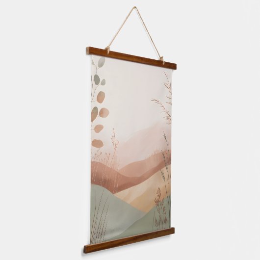 Boho Hills Wandteppich Mit Holzrahmen (Gewinkelt)