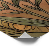 Boho Himmelgold-Halbmond-Berg Poster (Ecke)