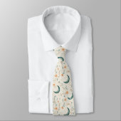 Boho-Himmels-Blumen-Mond-Muster (1) Krawatte (Gebunden)