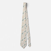 Boho-Himmels-Blumen-Mond-Muster (1) Krawatte (Vorderseite)