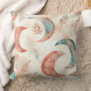 Boho-Himmels-Blumen-Mond-Muster (2) Kissen