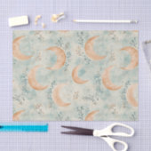 Boho-Himmels-Blumen-Mond-Muster (8) Seidenpapier (Handwerk)