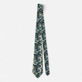 Boho-Himmels-Blumen-Mond-Muster (9) Krawatte (Vorderseite)