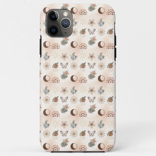 Boho-Himmels-Blumenmuster Case-Mate iPhone Hülle (Rückseite)