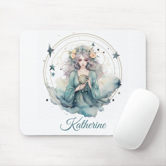 Boho Himmels-Hexen-Name Mousepad (Mit Mouse)