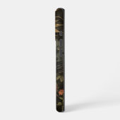 Boho Himmels-Sonne-Mond-Wildblumengarten iPhone Hülle (Linke Seite)