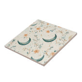 Boho Himmelsblume Mond Muster (1) Fliese (Seite)