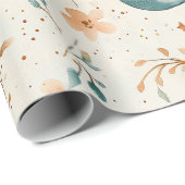 Boho Himmelsblumen-Mondmuster (1) Geschenkpapier (Rolleneckpunkt)