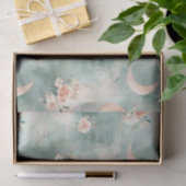 Boho Himmelsblumen-Mondmuster (7) Seidenpapier (Geschenk)