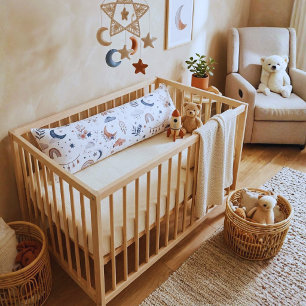Boho Himmelskörper-Kissen   Neutraler Mond und Ste Seitenschläferkissen