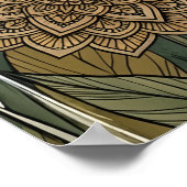Boho Himmelsmandala Fluss Berg Sonne Poster (Ecke)