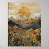 Boho Himmelsmandala Sonnenbergwiese Poster (Vorne)