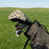 Boho Himmelsmond Goldmuster Golf Headcover (In SItu)