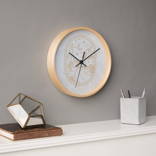 Boho Hippie Clock Bohemisch Style Western Uhr (Büro)