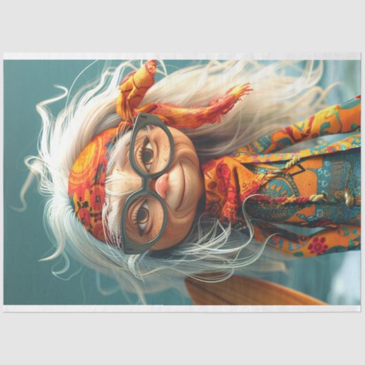 Boho Hippie der Grama Seidenpapier (Vorderseite)