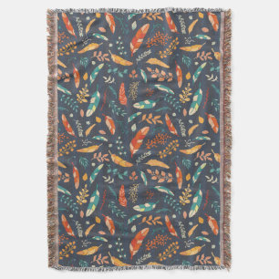 Boho Hippie-Feder-Muster Decke