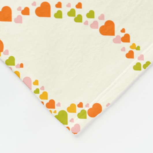 Boho Hippie Floral Peace Signature Muster in Gelb Fleecedecke (Ecke)