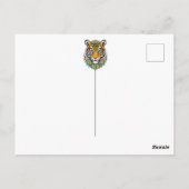 Boho Hippie Floral Year of the Tiger Art Postkarte (Rückseite)