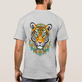 Boho Hippie Floral Year of the Tiger Art T-Shirt (Rückseite)