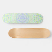 Boho Hippie Funky Eclectic Spring Pastel Mandala Skateboard (Horizontal)