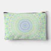 Boho Hippie Funky Eclectic Spring Pastel Mandala Zubehörtasche (Rückseite)