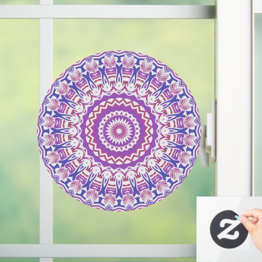 Boho Hippie Funky Groovy Bohemisch Kaleidoscope Fensteraufkleber (Zuhause)