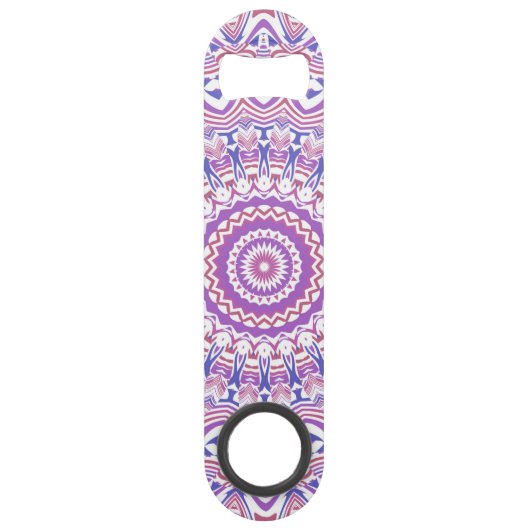 Boho Hippie Funky Groovy Bohemisch Kaleidoscope Speed Flaschenöffner (Vorderseite)