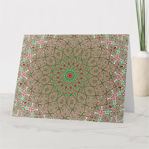 Boho Hippie Funky Trippy Verschnörkelt Weihnachts- Karte