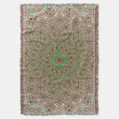 Boho Hippie Funky Trippy Verziert Christmas Mandal Decke (Vorderseite Vertikal)