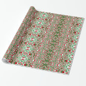 Boho Hippie Funky Trippy Verziert Christmas Mandal Geschenkpapier (Ungerollt)