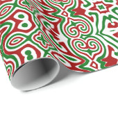 Boho Hippie Funky Trippy Verziert Christmas Mandal Geschenkpapier (Rolleneckpunkt)