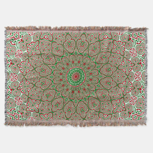 Boho Hippie Funky Trippy Verzierte Weihnachts-Mand Decke