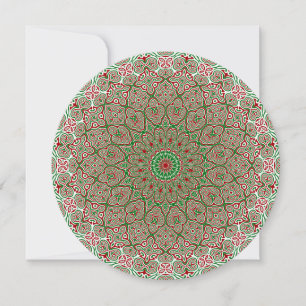 Boho Hippie Funky Trippy Verzierte Weihnachts-Mand Einladung