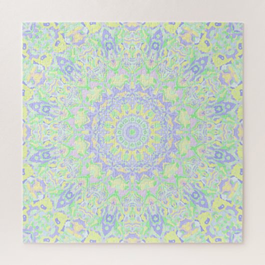 Boho Hippie Groovy Quirky farbenfrohe Weidenpastel Puzzle (Vertikal)