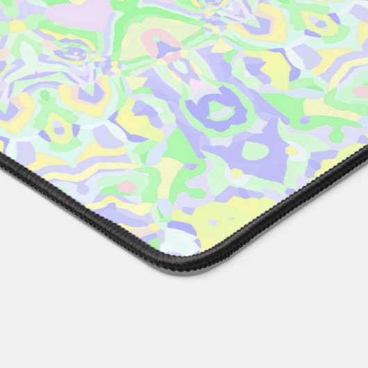 Boho Hippie Groovy Quirky farbenfrohe Weidenpastel Schreibtischunterlage (Ecke)