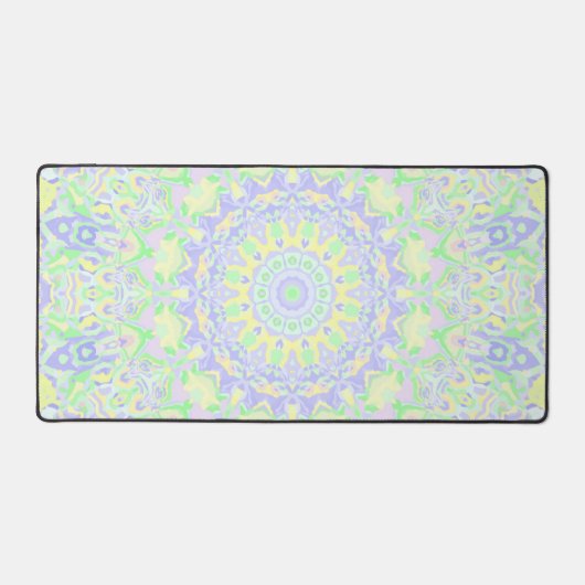 Boho Hippie Groovy Quirky farbenfrohe Weidenpastel Schreibtischunterlage (Vorderseite)