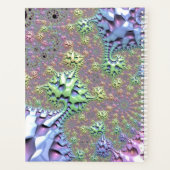 Boho Hippie Groovy Shiny Colorful Rainbow Fraktal Planer (Rückseite)