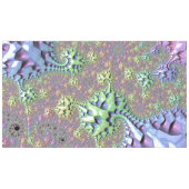 Boho Hippie Groovy Shiny Colorful Rainbow Fraktal Tischdecke (Vorderseite (Horizontal))