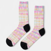 Boho hippie pastellfarbener Regenbogen Einhorn gef Socken (Linkes Detail)