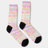 Boho hippie pastellfarbener Regenbogen Einhorn gef Socken (Rechts)