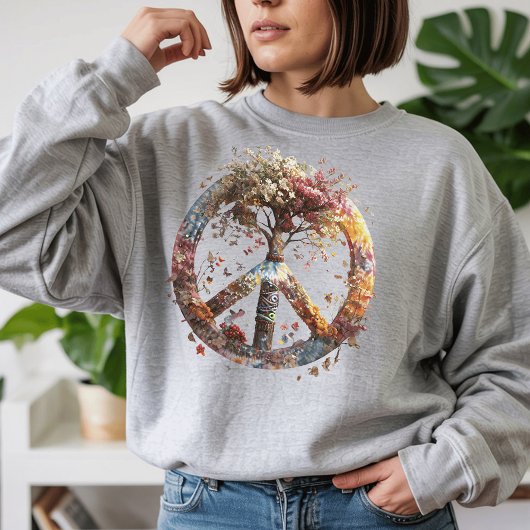 Boho Hippie Peace Sign Sweatshirt